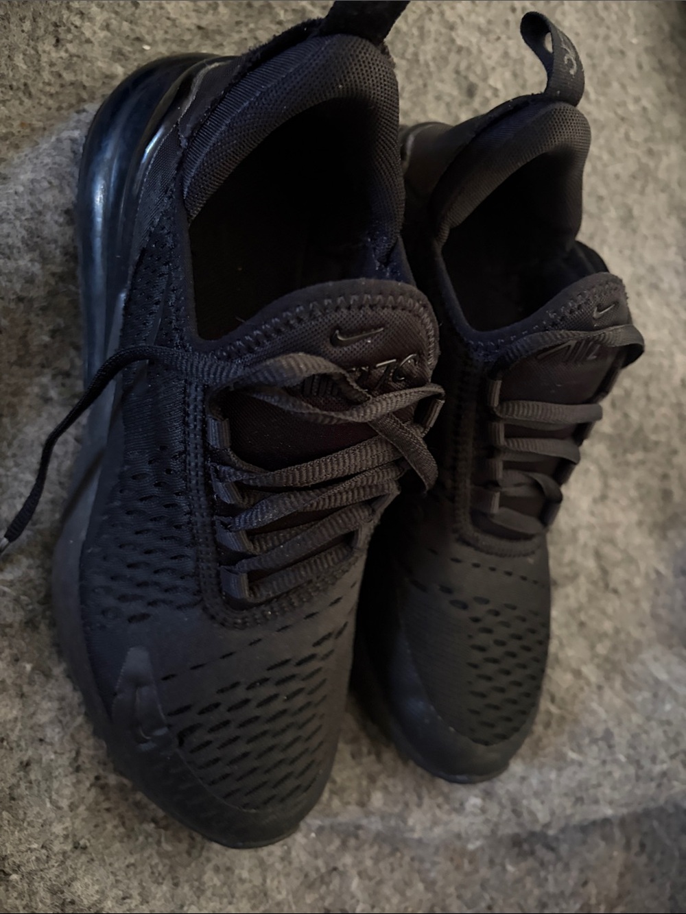 Nike youth All-Black Breathable Air Max Sneakers